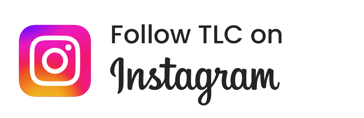 Promotional banner showing the Instagram logo and 'Follow TLC on Instagram' invitation.